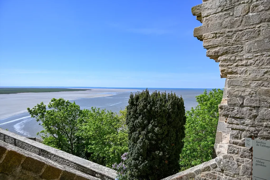 Vue sur la Baie du Mont-Saint-Michel depuis l'abbaye
